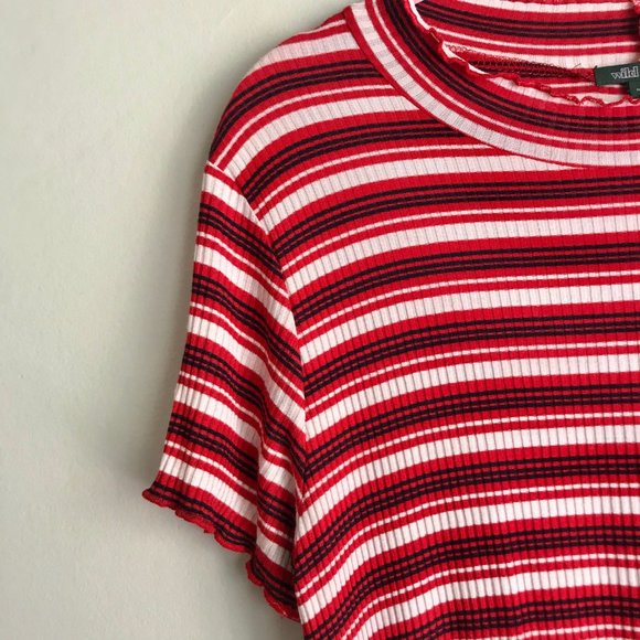 Wild Fable / Red & White Stripe T-Shirt Dress - Picture 3 of 7